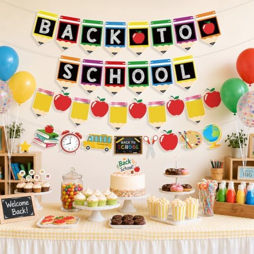 Back to School Decorations Reusable Pre-Assembled Back to School Banner