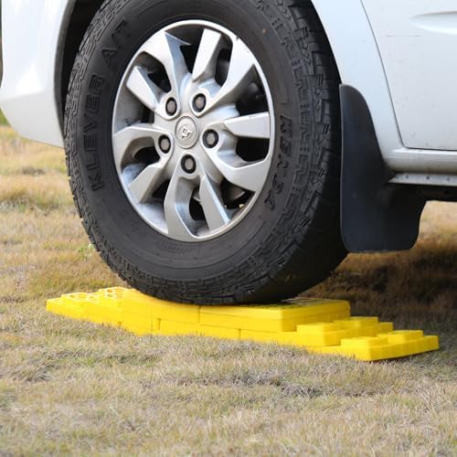 OULEME 12 Pack RV Leveling Blocks, Stackable Jack Blocks, Interlocking Leveling Pads with Carrying Bag, for Camper Travel Trailer