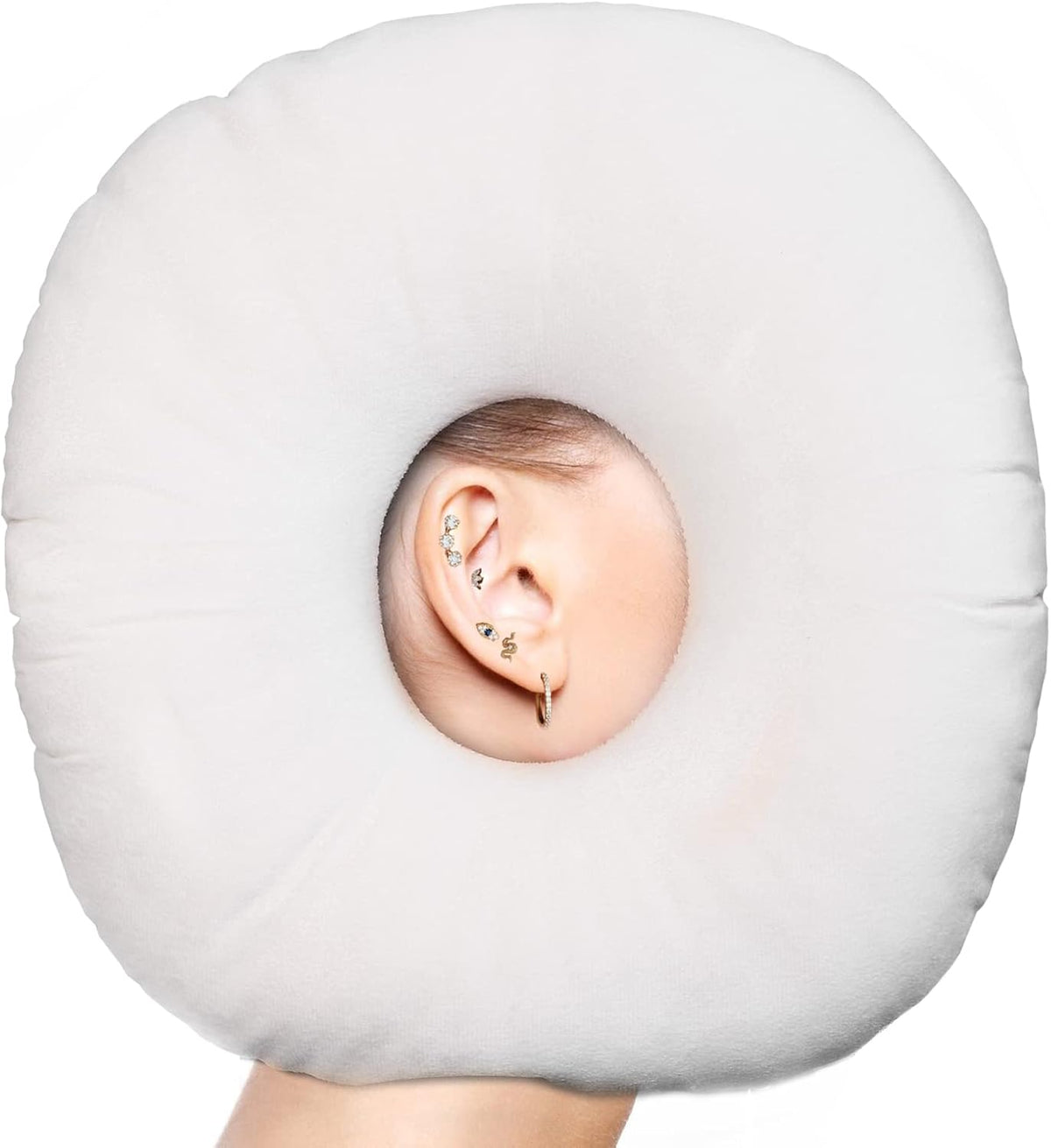 Ear Piercing Pillow for Side Sleepers with Ear Hole