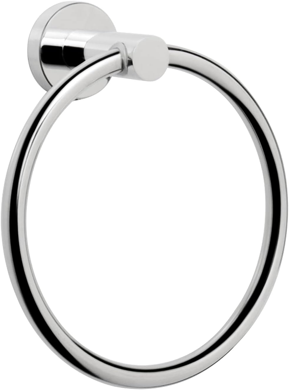 NearMoon Bath Towel Ring, Bathroom Hardware Accessories-Thicken Stainless Steel Hand Towel Holder for Bathroom, Modern Round Towel Hanger Wall Mounted (Brushed Nickel, 1 Pack)
