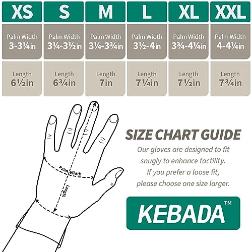 Kebada W1 Safety Work Gloves for Men & Women, Touchscreen, PU Coated