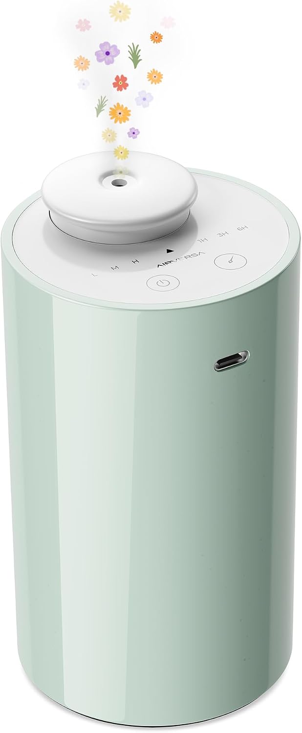 Airversa AN6 Waterless Diffuser for Essential Oil for Home, Room, Black