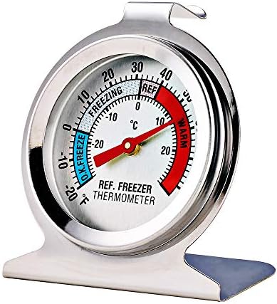 4 Pack Refrigerator Freezer Thermometer Large Dial Analog Thermometer