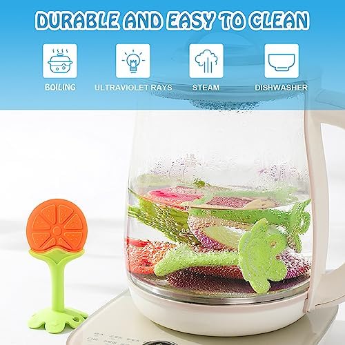 Teething Toys (5 Pack) - Tinabless Infant Teething Keys Set, BPA-Free, Natural Organic Freezer Safe for Infants and Toddlers, Silicone Baby Teethers