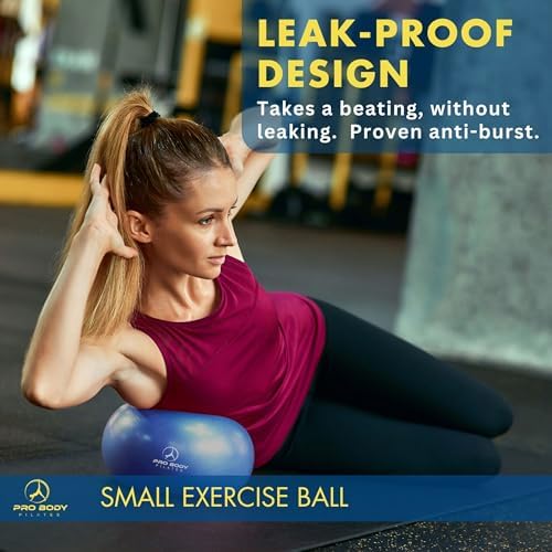 ProBody Pilates Ball Small with Pump - 9 Inch Small Exercise Ball