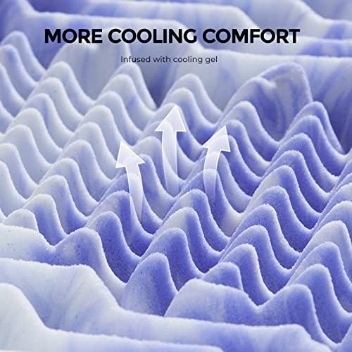 Dreamsmith Twin XL 3-Inch 7-Zone Cooling Gel Memory Foam Mattress Topper