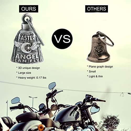Dream Apparel Motorcycle Bells for Bikers Guardian Angel Gremlin Motorcycle Bells for Motorcycle Rider Key Chain for Luck