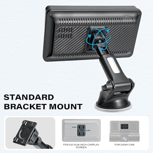 1Zero Replacement CarPlay Suction Mount with Extension Arm for 7-11 Inch