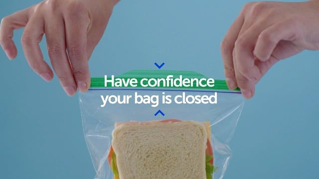Ziploc Sandwich and Snack Bags, Easy Open and Close, Plastic Food Storage Bags, 50 Bags Total