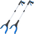 Grabber Reacher Tool - Foldable Gripper and Reaching Tool - Heavy Duty Pick Up Stick Grabbers for Seniors, Trash, Surgery Recovery Must Haves Gifts, 32” Picker Upper Grabber (Blue)