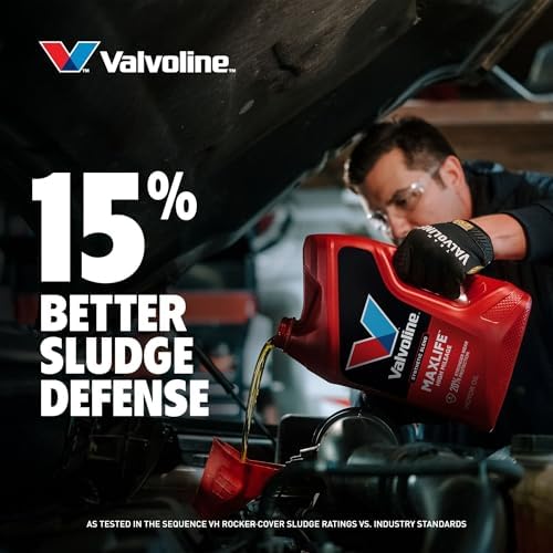 Valvoline High Mileage with MaxLife Technology SAE 10W-40 Synthetic Blend Motor Oil 5 QT
