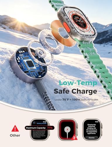 Travel Essentials,3 in 2 USB C Cable for Apple Watch Charger,iPhone Charger,Multi Charging Cable,Cruise Vacation Camping Essentials for iWatch Series 11-2/Ultra,iPhone 17-12,Car Accessories,Grey-6FT