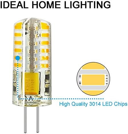 RAYHOO 10pcs G4 LED Bulbs JC Bi-Pin Base Light Bulbs 3W AC/DC 12V 20W-30W T3 Halogen Bulb Replacement Landscape Bulbs(Warm White 3000K)