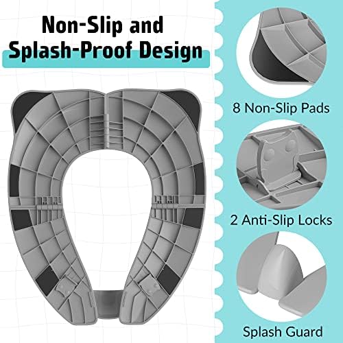 Maliton Foldable Travel Potty Training Seat for Toddlers with Splash Guard
