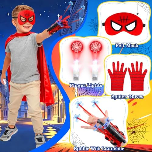 IVENRXIU Superhero Capes with Masks,Unique Accessories,for Kids Ages 3-12