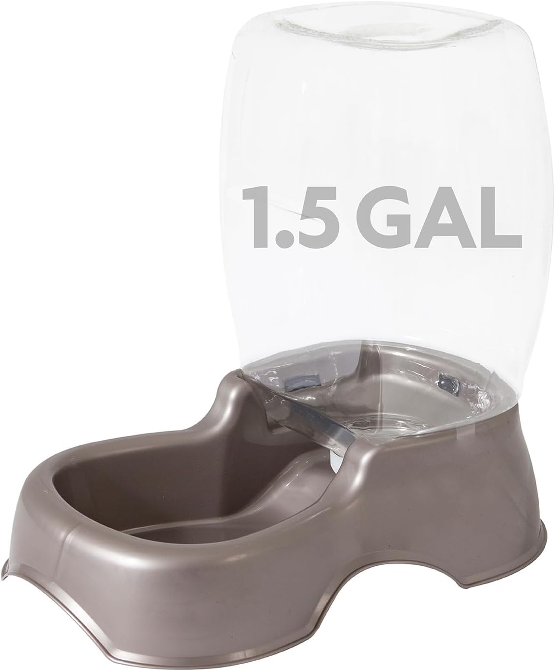 Petmate Pet Cafe Gravity Water Dispenser, 0.75 GAL, Pearl Gray | Bowl for Cats and Dogs, USA Made