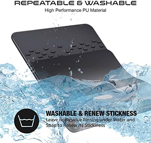 Car Dashboard Non Slip Mat, JIMISHA Anti Slip Pad, Anti Slide Sticky Dash Pad, Multifunctional Fixate Gripping Gel Pad for Radar Detector, Cell Phone, Keys, Glass, GPS, Coins 6.3x2.8 inch (2 Pack)