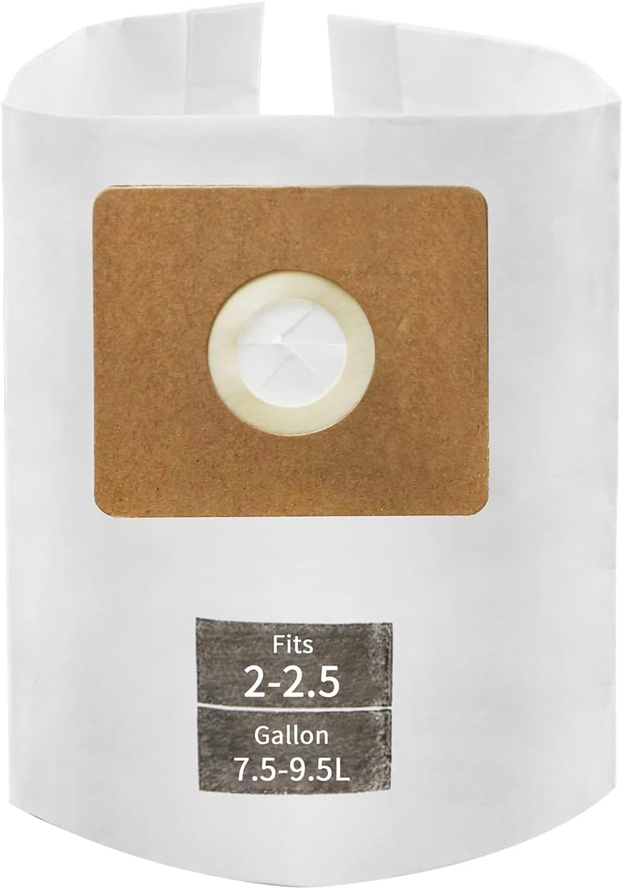 5 PCS Shop Vac Bags 5-8 Gallon Type E/H 90661 90671 Vac Bags by ALYYDBG