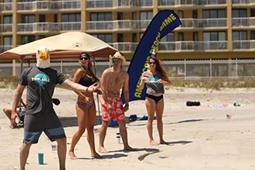 TidalBall Set | America's Beach Game | Portable Beach Cornhole Alternative | Sand Toss Game, Balls Float, 2 Koozies Included | Outdoor Beach Games for Adults, Teens & Family