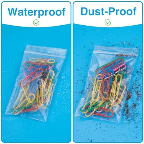 1200Pcs 2 x 3 Plastic Zip Bag, Clear, 2 mil Thick