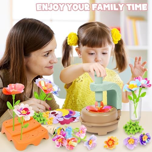 DIY Fabric Flower Bouquet Craft Kit, Educational Toy Gift Girls Toddlers 4+