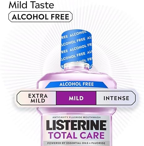 Listerine Total Care Alcohol Free Mouthwash, Mild Mint, 16.9 fl. oz/500 mL