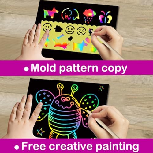 Party Favors for Kids 4-8-12: 24 Pack Scratch Rainbow Art Crafts Notebook