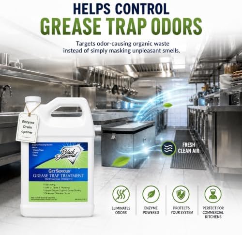 GET SERIOUS Grease Trap Treatment - Grease Trap Cleaner and deodorizer - 1 Gallon