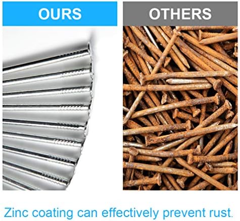 376PCS Galvanized Nails Kit with Storage Box, 6 Sizes for Hanging Pictures