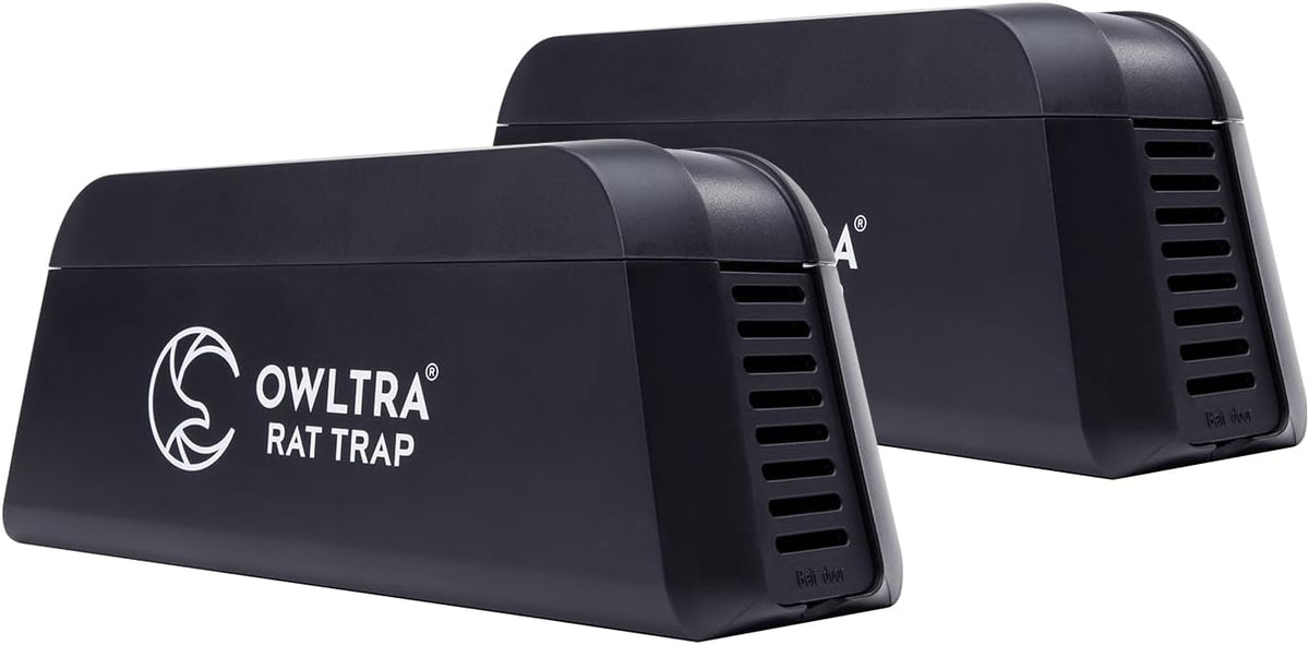 OWLTRA OW-2 Indoor Electric Mouse Trap 2 PCS, Instant Kill Rodent Zapper with Pet Safe Trigger, Black