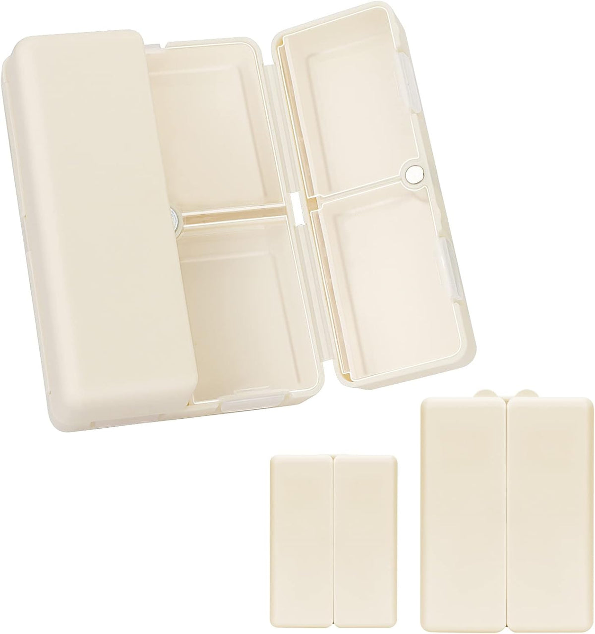 FYY Travel Pill Organizer, 7 Compartments Small Pill Box Medicine Case-Pink