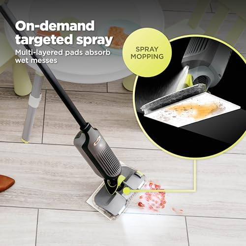 Shark VACMOP Cordless Vacuum & Spray Mop, Gray, VM252