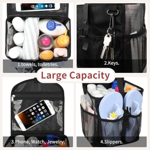 Mesh Shower Caddy Portable Shower Bag for College Dorm Room Essentials