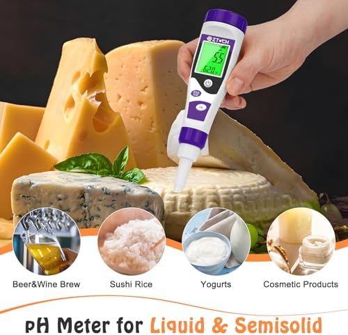 Food pH Meter, Digital pH Meter for Food Fermentation Canning
