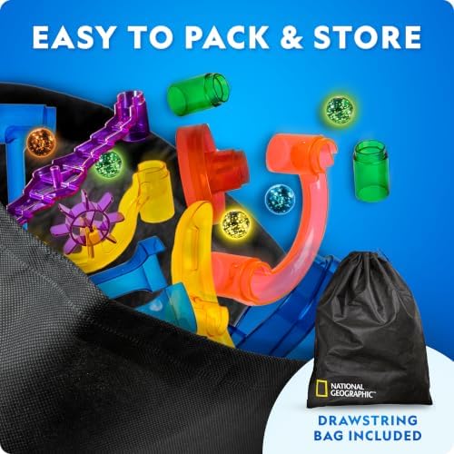 National Geographic Glow-in-the-Dark Marble Run for Kids Ages 8-12