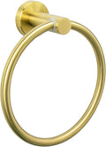 NearMoon Bath Towel Ring, Bathroom Hardware Accessories-Thicken Stainless Steel Hand Towel Holder for Bathroom, Modern Round Towel Hanger Wall Mounted (Brushed Nickel, 1 Pack)
