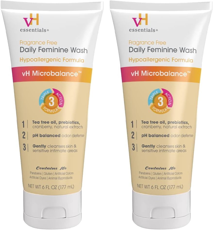 vH essentials Daily Feminine Wash, Fragrance-Free, 6 fl oz