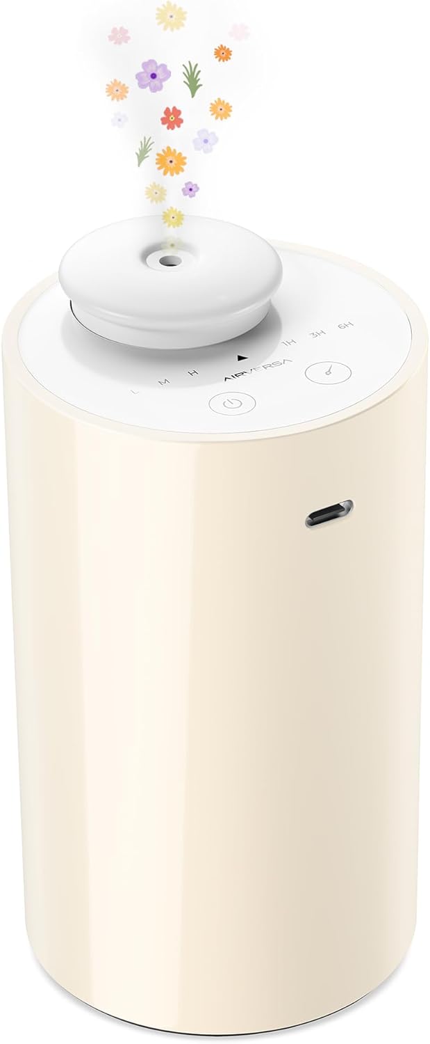 Airversa AN6 Waterless Diffuser for Essential Oil for Home, Room, Black