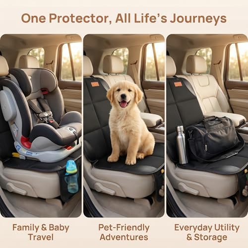 SMART ELF Car Seat Protector, Thickest Padding and Non-Slip Backing 2Pack