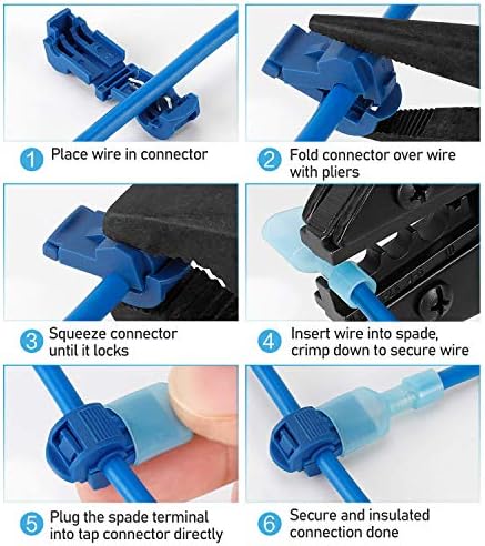 TICONN T Tap Wire Connectors, T Wire Quick Splice Connector, T Connectors for Wiring with Storage Case (120 Pcs)