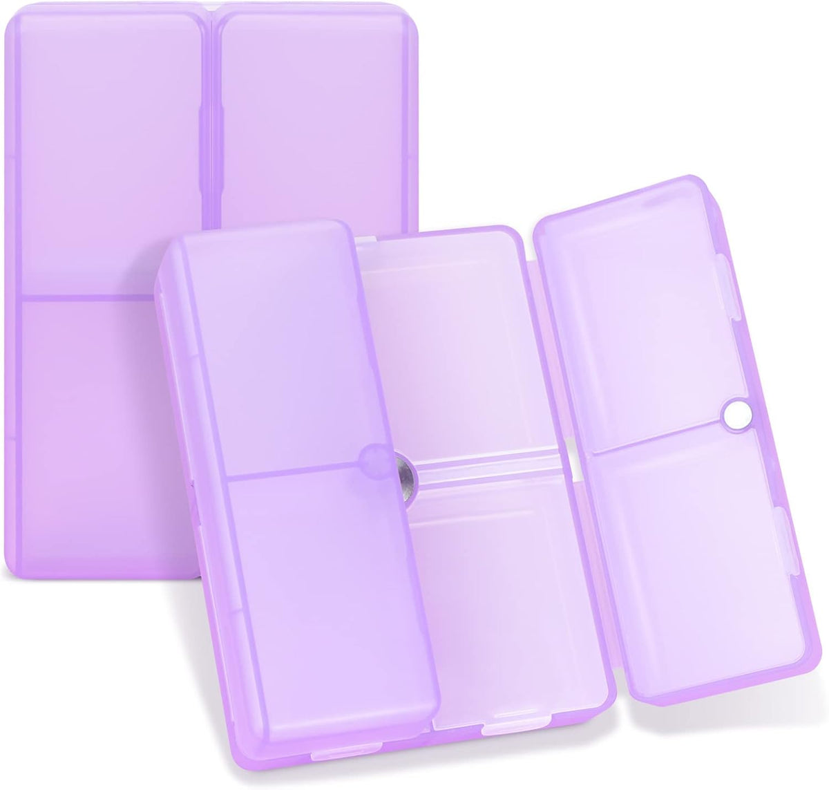 FYY Travel Pill Organizer, 7 Compartments Small Pill Box Medicine Case-Pink