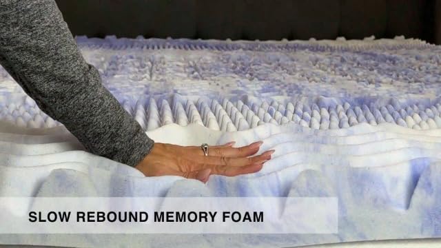 Dreamsmith Twin XL 3-Inch 7-Zone Cooling Gel Memory Foam Mattress Topper