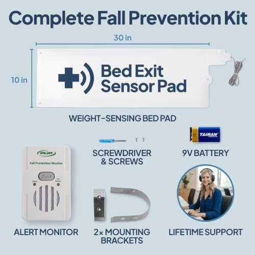 Smart Caregiver Bed Alarm for Elderly Adults, Alerts You When They Get Up