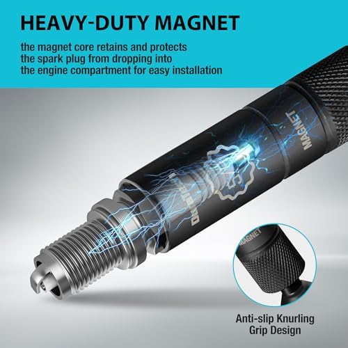 DURATECH 5/8" Swivel Magnetic Spark Plug Socket with Enhanced Magnetic Head