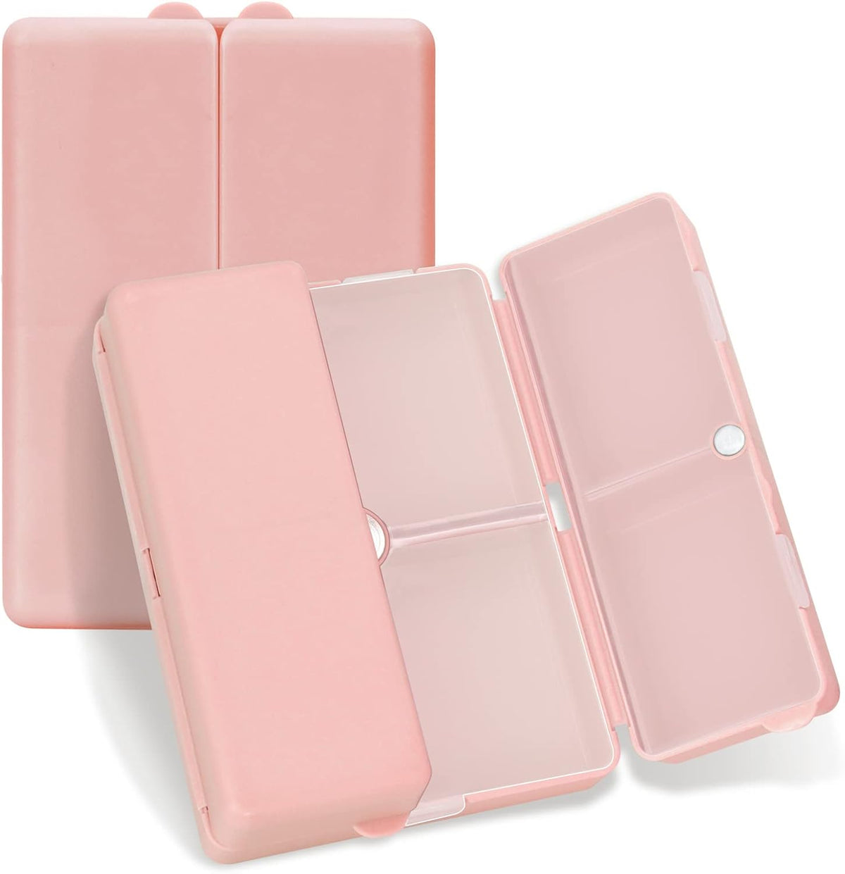 FYY Travel Pill Organizer, 7 Compartments Small Pill Box Medicine Case-Pink