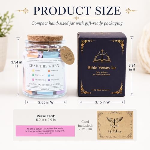 Read This When Bible Verses Jar – Birthday Gifts for Women, Christian Gifts for Women, Graduations Gift for Her, Gift for Mom from Daughter