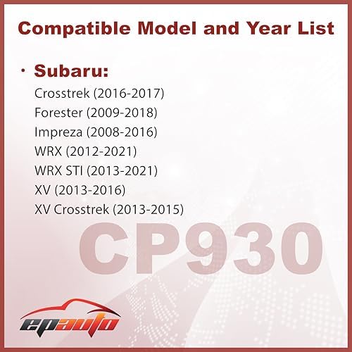 EPAuto CP930 (CF10930) Cabin Air Filter Replacement for Subaru