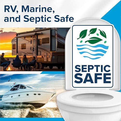 Camco Marine & RV Toilet Paper — 2-Ply — Septic Safe — Dissolves Fast — Dye & Fragrance Free — 4-Rolls (500 Sheets Per Roll) (40274)