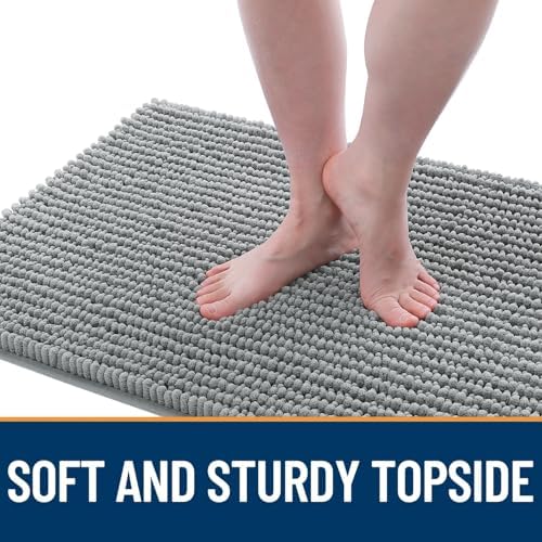 OLANLY Dog Door Mat for Muddy Paws 30x20, Extra Absorbent Chenille Mud Mat