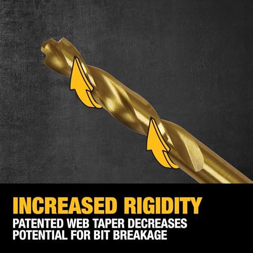 DEWALT Drill Bit Set, Titanium Nitride Coated, 14-Piece (DW1354)
